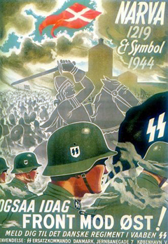 Плакат полка &laquo;Данемарк&raquo;, 1944 год, Нарва