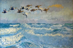 Художник Йоханнес Ларсен (Johannes Larsen), 1867-1961. Миграция уток (1924).

