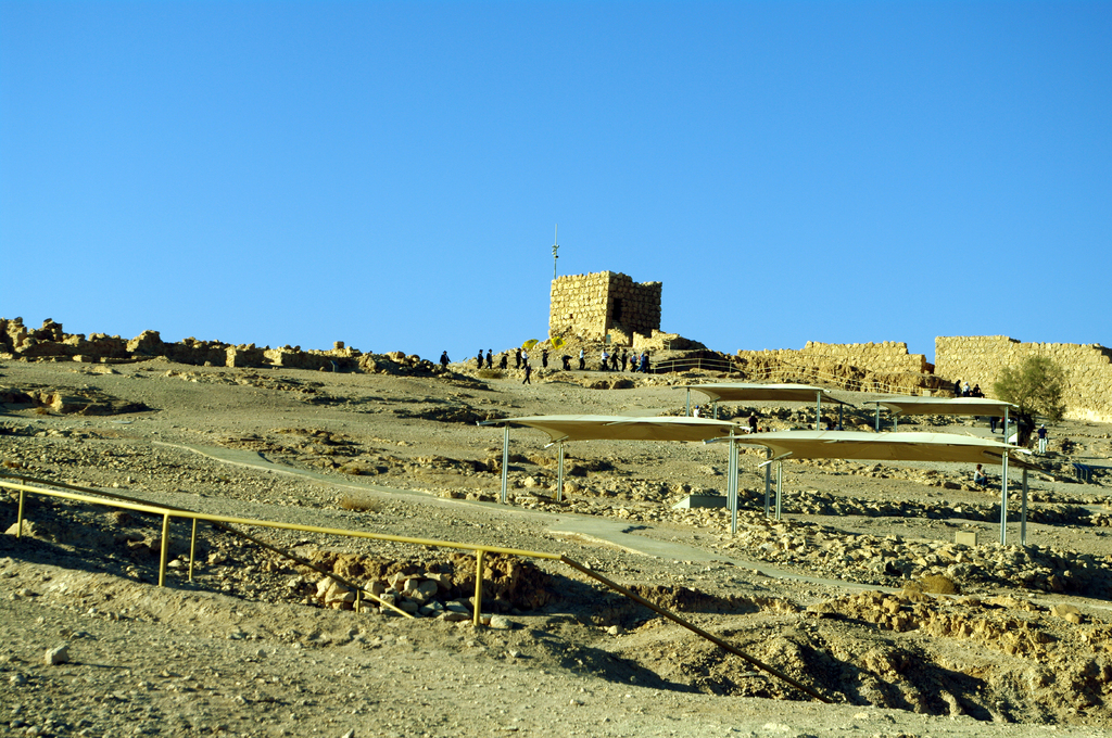 Вершина горы, на которой находилась крепость Масада как