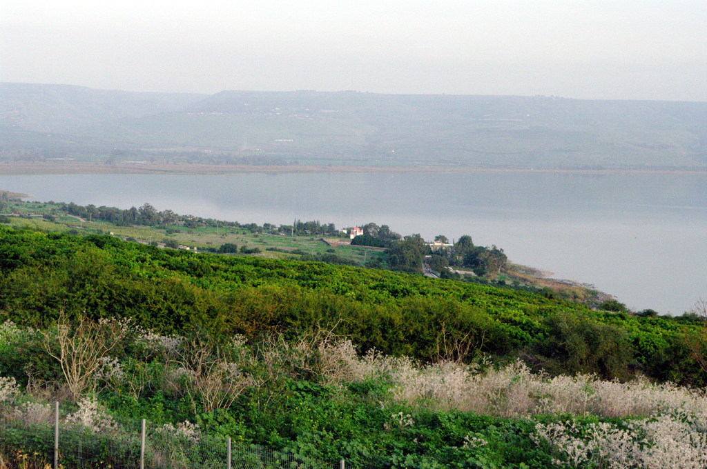 Вид на озеро Кинерет с горы Блаженств