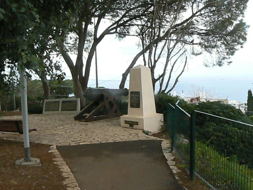 Обелиск Вильгельму II и пушка.