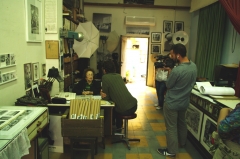 Во время нашего посещения в мастерской Мириам Вассенштайн в Тель-Авиве проходила съемка.