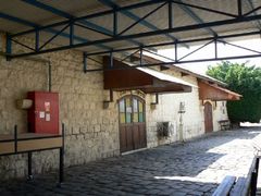 Вход в Музей железный дорог Израиля в Хайфе.