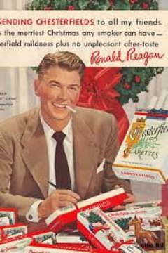 Будущий президент Рональд Рейган на рекламе сигарет